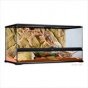 Террариум из силикатного стекла 90х45х45см с дверцами, покровной сеткой и декоративным фоном