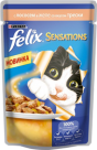 FELIX Sensations консервы для кошек Лосось, Треска (пауч) 85 гр.