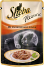 Sheba Pleasure пауч для кошек Телятина/Язык по 85гр