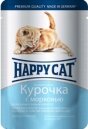 Happy Cat Паучи нежные кусочки в соусе Курочка с Морковью 100 гр